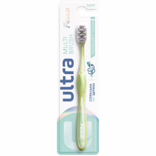 Зубная щетка Fesco Ultra Multi Brush Soft Салатовая (4820204702113)