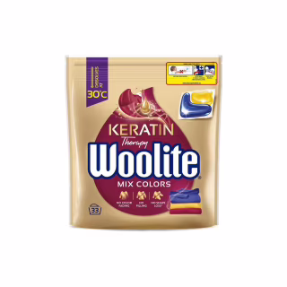 Капсулы для стирки Woolite Для цветной ткани С кератином 33 шт. (5900627094152)