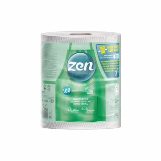 Бумажные полотенца Zen Professional Care 2 слоя 770 отрывов 100 м 1 рулон (5944582100312)