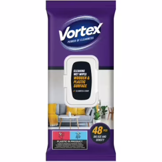 Салфетки для уборки Vortex Влажная Для мебели С клапаном 48 шт. (4823071641271)