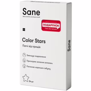Патчи для лица Sane Color Stars От прыщей 24 шт. (4820266832278)