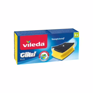 Губки кухонные Vileda Glitzi Plus Для сильно загрязненной посуды 3 шт. (4003790001444)