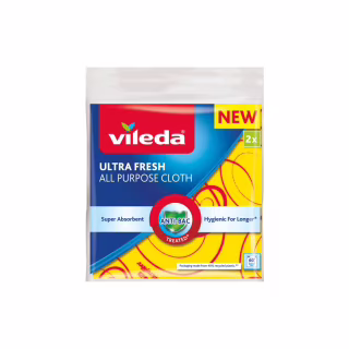 Салфетки для уборки Vileda Ultra Fresh Антибактериальные Универсальные 2 шт. (4023103239593)