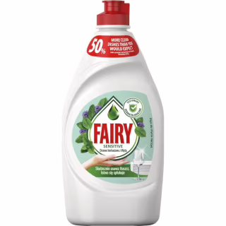 Средство для ручного мытья посуды Fairy Sensitive Чайное дерево и мята 450 мл (8006530111621)