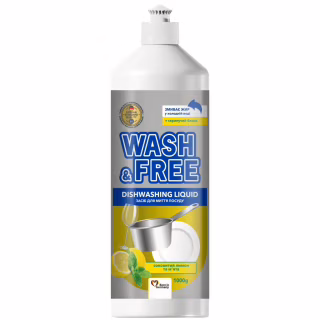 Средство для ручного мытья посуды Wash&Free Сочный лимон и мята 1000 г (4823128001355)