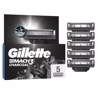 Сменные кассеты Gillette Mach3 Charcoal Древесный уголь 5 шт. (8700216062770)
