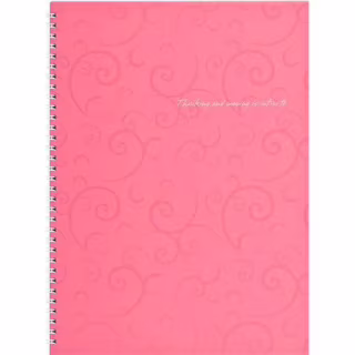 Блокнот Buromax spiral side, А4, 80sheets, Barocco, square, pink (BM.2446-610)