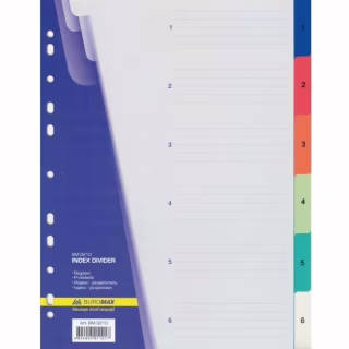 Разделитель страниц Buromax colored, 6 dividers (BM.3210)