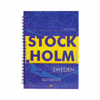 Блокнот Axent на спирали твердая обкл., А5, 96л. Stockholm (8032-08-A)