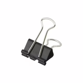 Биндер металлический H-Tone 25 мм, 12 шт, черные (BIND-HT-JJ40316-25)