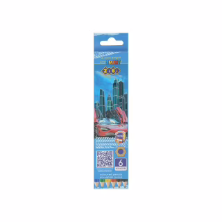 Карандаши цветные ZiBi шестигранные 6 цветов (ZB.2445)