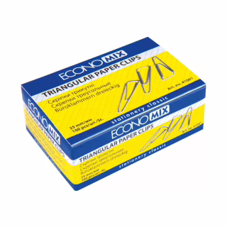 Скрепки канцелярские Economix 25 мм треугольная, 100шт (E41001)