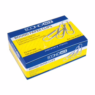 Скрепки канцелярские Economix 33 мм круглая, 100 шт (E41012)