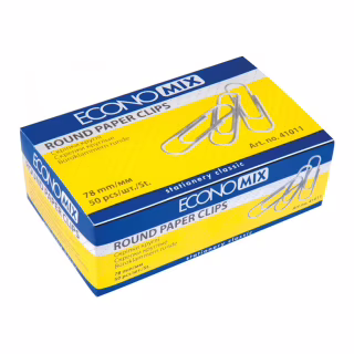 Скрепки канцелярские Economix 78 мм круглая, с насечкой, 50шт (E41011)