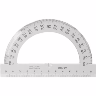 Линейка Koh-i-Noor Транспортир 180/125, бесцветный (746238)