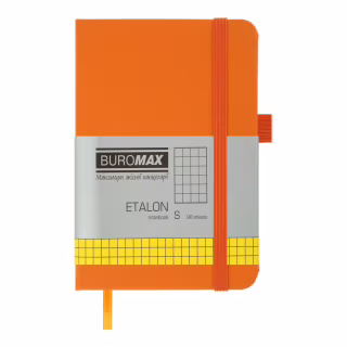 Книга записная Buromax ETALON 95х140, 96 листов клетка оранжевый (BM.296160-11)