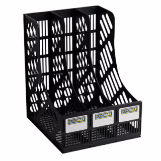 Лоток для паперів Buromax вертикальний 3 в 1 чорний (BM.6100)