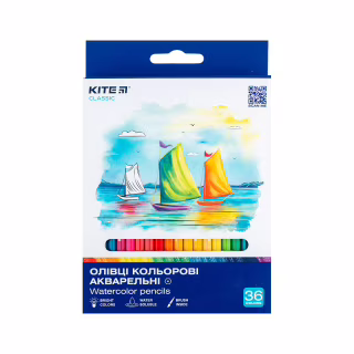 Карандаши цветные Kite Classic акварельні, 36 кольорів (K-1052)