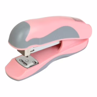 Степлер Buromax пластиковый PASTEL, 20 листов, (скобы №24, 26), 111 х 62 х 32 мм, розовый (BM.4215-10)