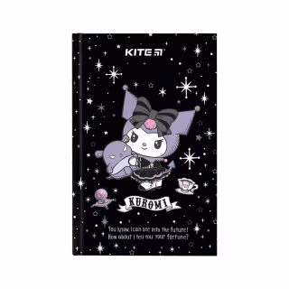 Блокнот Kite А6 Kuromi, тверда обкладинка, 80 аркушів, клітинка (HK24-199-1)