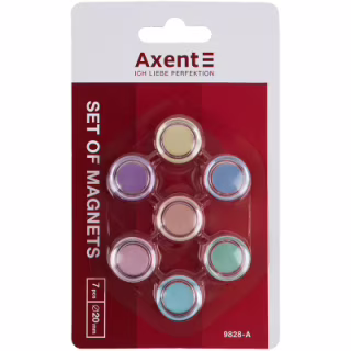 Магнит Axent 20 мм, 7 шт, Pastelini (9828-А)
