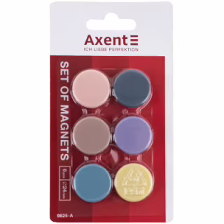 Магнит Axent 24 мм, 6 шт, Morandi (9826-А)