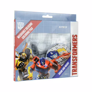 Подкладка настольная Kite силиконовая раскраска Transformers, 30х40см (TF22-424)