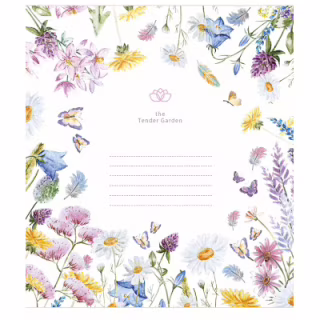 Тетрадь Школярик Tender Garden 12 листов линия (012-3378L)