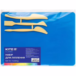 Доска для пластилина Kite набор Classic доска + 3 стека, синий (K-1140-02)