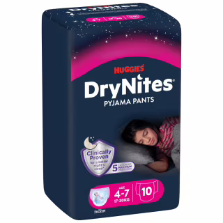 Подгузники Huggies DryNites для девочек 4-7 лет 10 шт (5029053527581)
