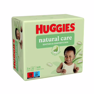 Дитячі вологі серветки Huggies Natural Care 56 х 3 шт (5029053550176)