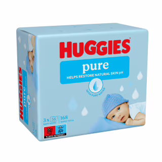 Дитячі вологі серветки Huggies Ultra Comfort Pure 56 х 3 шт (5029053550091)