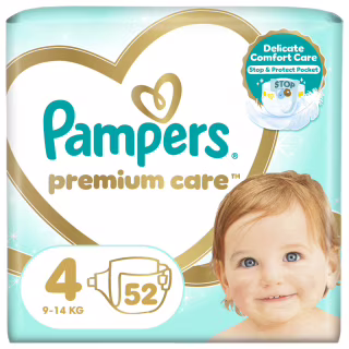 Подгузники Pampers Premium Care Maxi Размер 4 (9-14 кг) 52 шт (4015400278818)