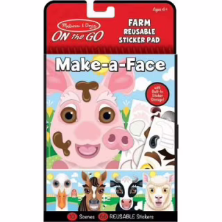 Набір для творчості Melissa&Doug Блокнот з багаторазовими наліпками Ферма (MD30511)