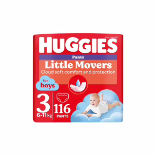 Підгузки Huggies Little Movers/Pants 3 M-Pack 6-11 кг для хлопчиків 116 шт (5029054568026)