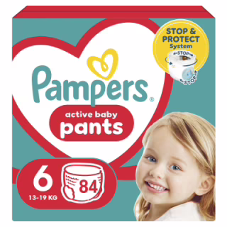 Подгузники Pampers трусики Pants Giant Размер 6 (14-19 кг) 84 шт. (8006540069530)