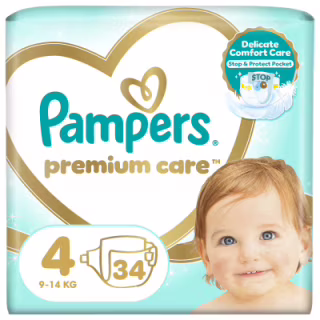 Подгузники Pampers Premium Care Maxi Размер 4 (9-14 кг) 34 шт (8001090379368)
