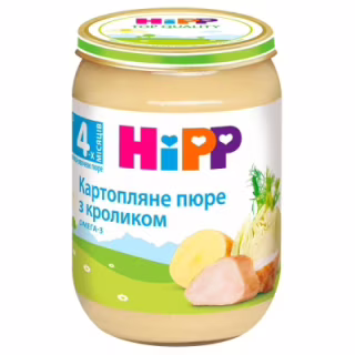 Дитяче пюре HiPP Картопляне пюре з кроликом, 190 г (9062300131281)