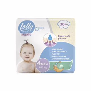 Подгузники Lolly Premium Soft Maxi 4 (9-15 кг), 30 шт (4820174980993)
