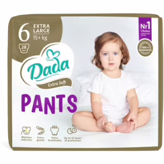 Подгузники Dada Extra Soft 6 XL (15+ кг) 28 шт (4820174980696)