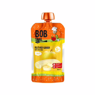 Детское пюре Bob Snail Улитка Боб Яблоко-Банан 250 г (4820219345176)