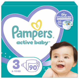 Подгузники Pampers Active Baby Mid Размер 3 (6-10 кг) 90 ш (8001090949455)