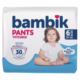 Підгузки Bambik трусики 6 (15+ кг) 30 шт (4823071652536)