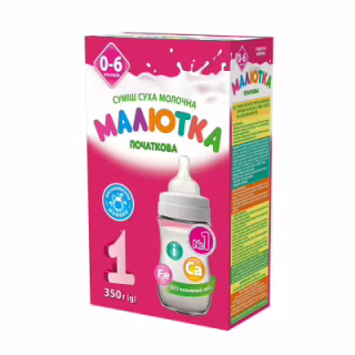 Дитяча суміш Малютка -1 Початкова молочна 0-6 місяців 350 г (4820199500053)