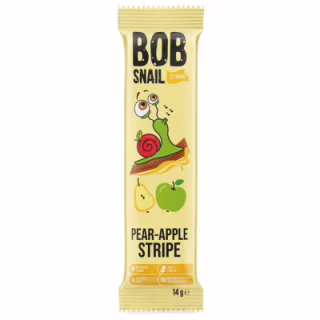 Цукерка Bob Snail Равлик Боб Яблуко Груша, страйп, 14 г (4820206080714)