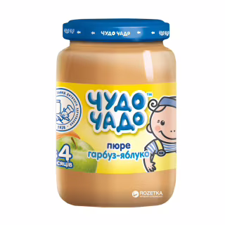 Детское пюре Чудо-Чадо из тыквы и яблок, 4м + 170г (4820003688267)