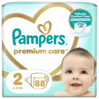 Подгузники Pampers Premium Care Розмір 2 (4-8 кг) 88 шт (8006540857717)
