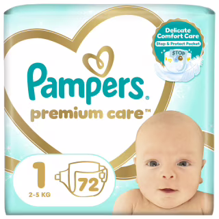 Підгузки Pampers Premium Care Розмір 1 (2-5 кг) 72 шт (8006540858073)