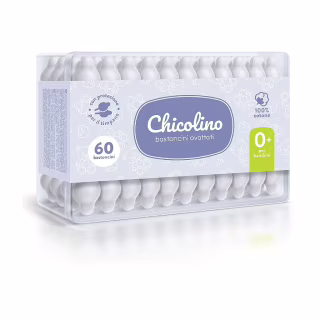 Ватные палочки Chicolino с ограничителем, 60 шт (4823098407485)