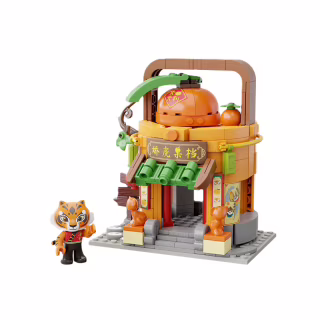 Конструктор Pantasy Kung Fu Panda Кунгфу Панда Мини Вид на улицу - Фруктовая лавка Тигрицы (86508)